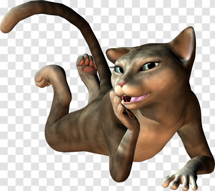Whiskers Cat Tail - 3d. Transparent PNG