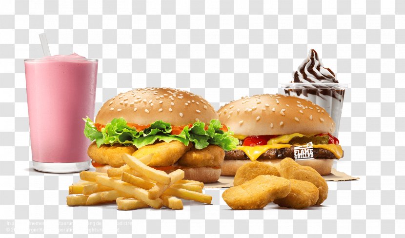Hamburger Cheeseburger Fast Food French Fries Veggie Burger - Fried - King Transparent PNG