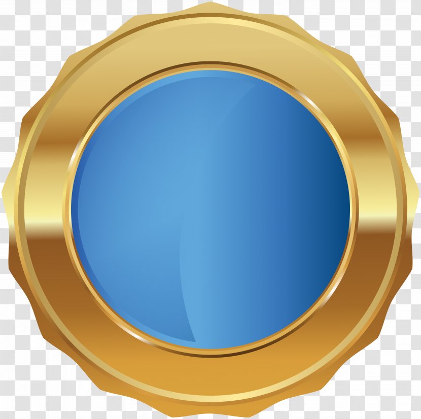 Circle Product Design Microsoft Azure - Gold Blue Seal Badge Transparent Clip Art Image Transparent PNG