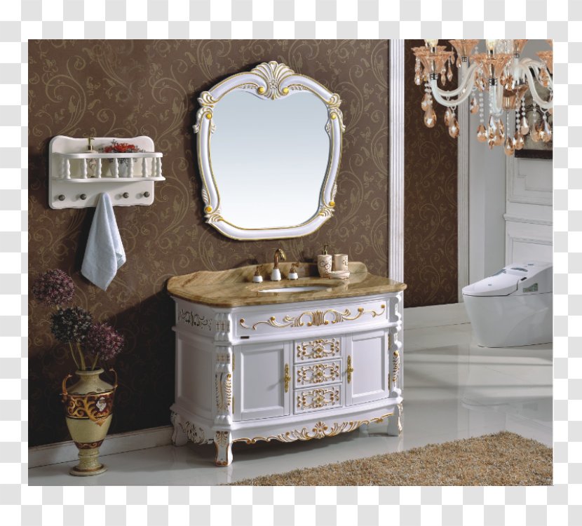 Bathroom Cabinet Sink Cabinetry Furniture - Mirror Transparent PNG