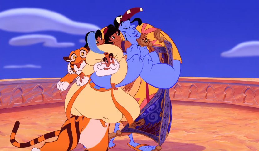 Aladdin Princess Jasmine Genie Jafar The Walt Disney Company - Silhouette Transparent PNG