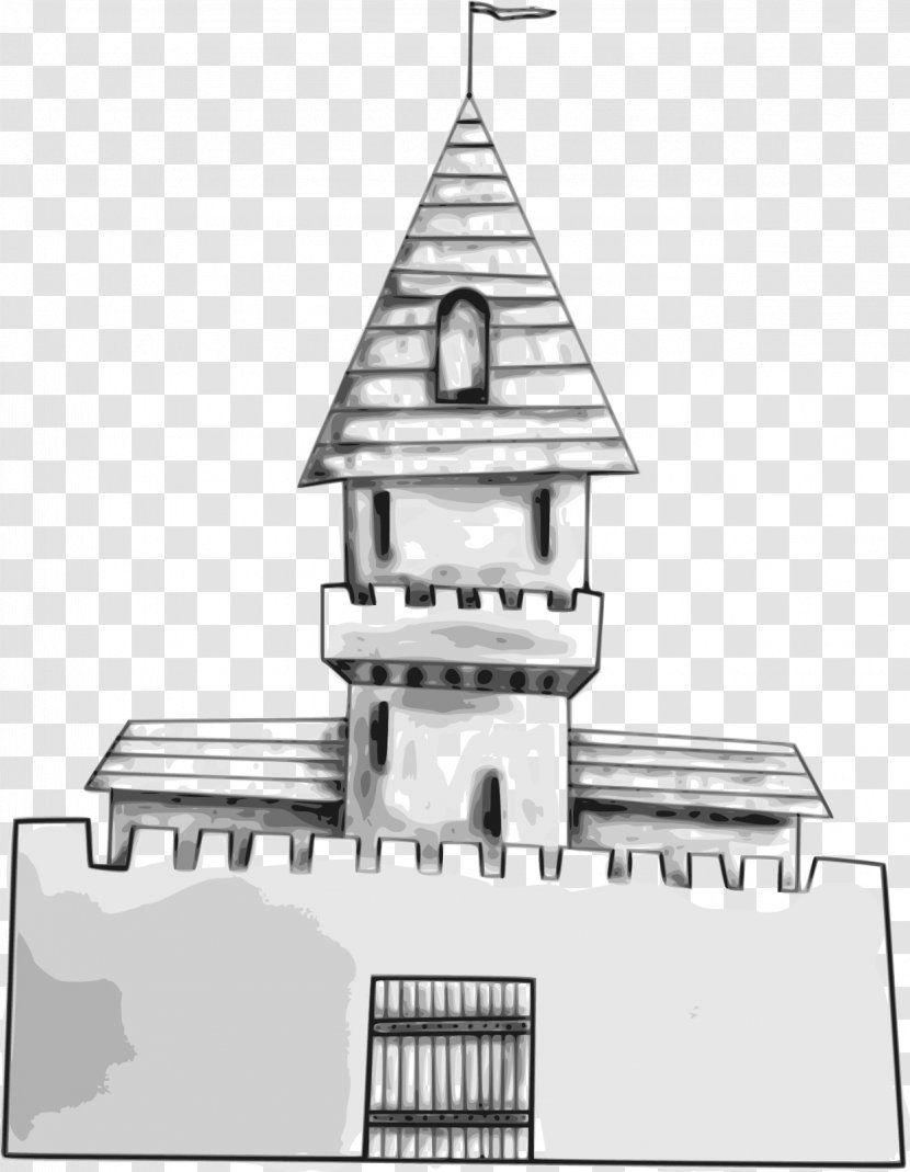 Castle Drawing Clip Art - Building - Vector Medieval House Transparent PNG