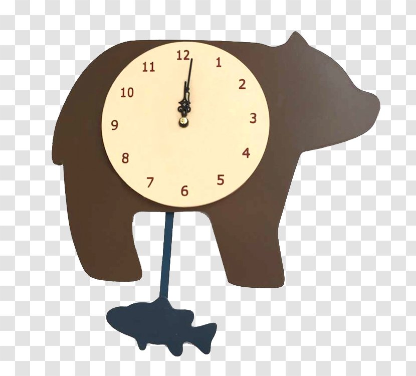Pendulum Clock Watch Child - Silhouette - Bear Wall Transparent PNG