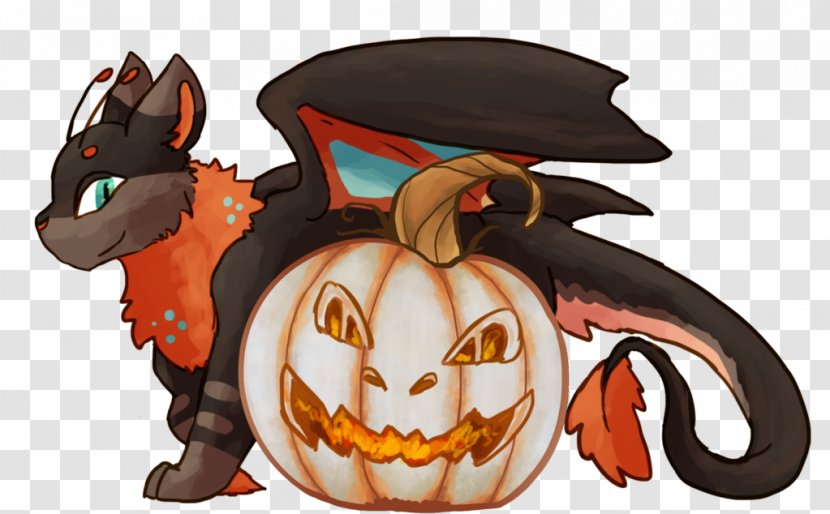 Pumpkin Dragon Halloween Cartoon Transparent PNG