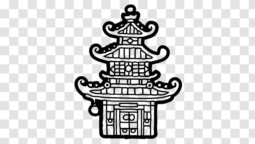 China Bitcoin Cryptocurrency Chinese Pagoda Ethereum - Black And White Transparent PNG