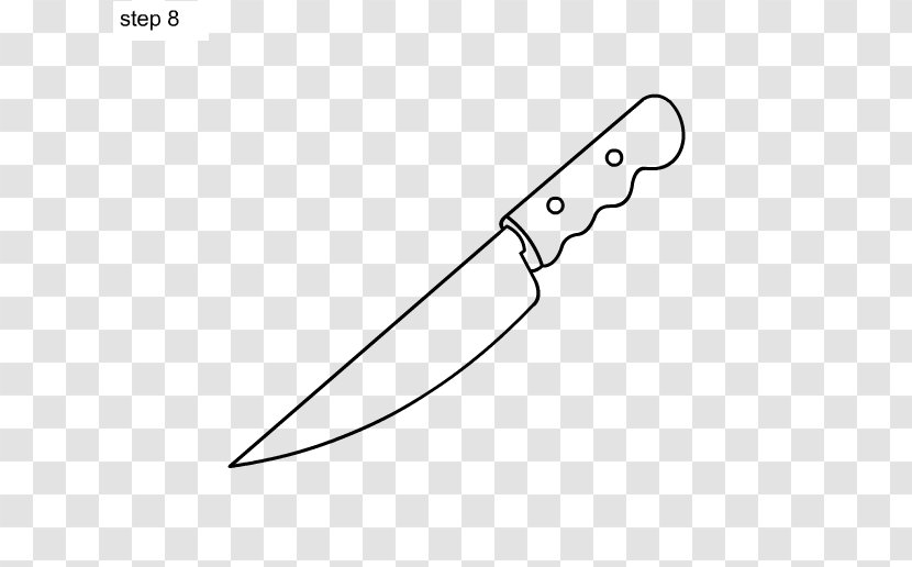 Chef's Knife Drawing Kitchen Knives Blade - Cutlery Transparent PNG