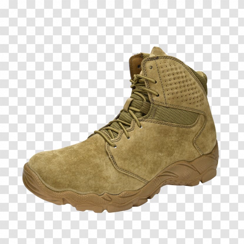 Hiking Boot Shoe Coyote Brown Collar - Military Boots Transparent PNG