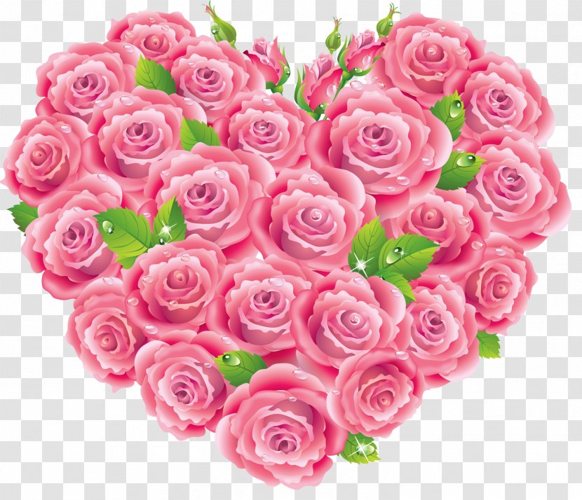Rose Heart Pink Stock Photography Clip Art - Artificial Flower - Cliparts Transparent PNG