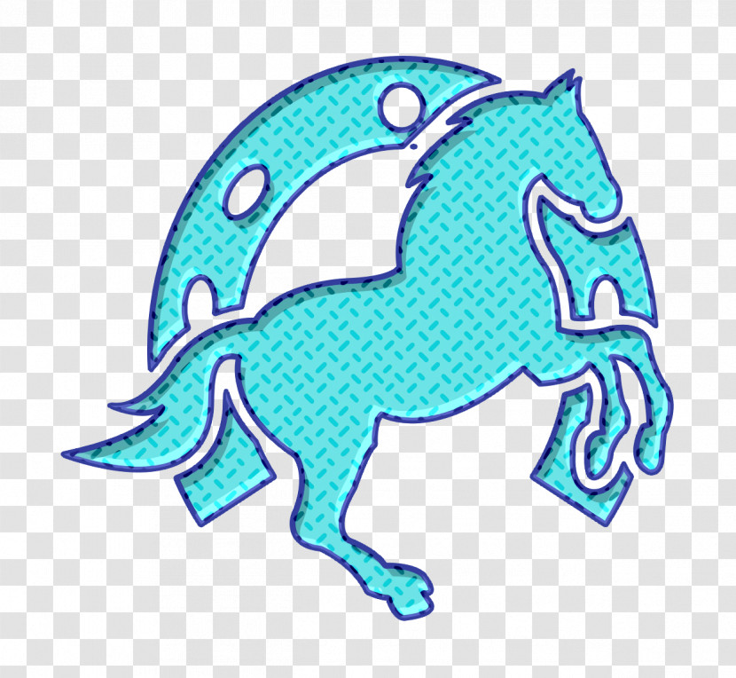 Animals Icon Horse Icon Dancing Horse And Horseshoe Background Icon Transparent PNG