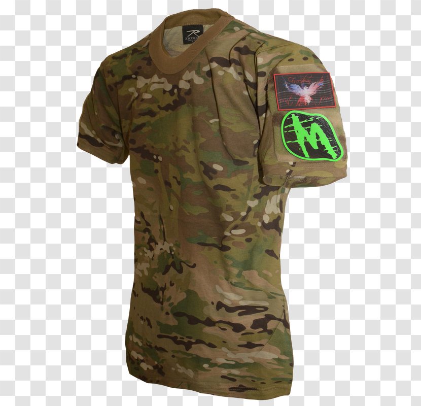 T-shirt MultiCam Sleeve Army Combat Shirt - Tshirt Transparent PNG