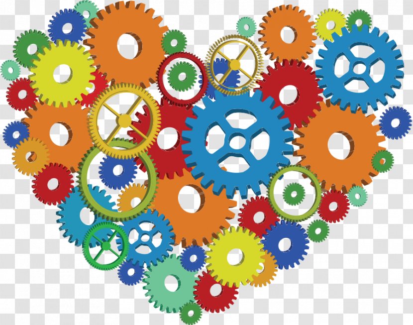 Gear Heart Mechanical Engineering - Scalable Vector Graphics - Free Material Transparent PNG