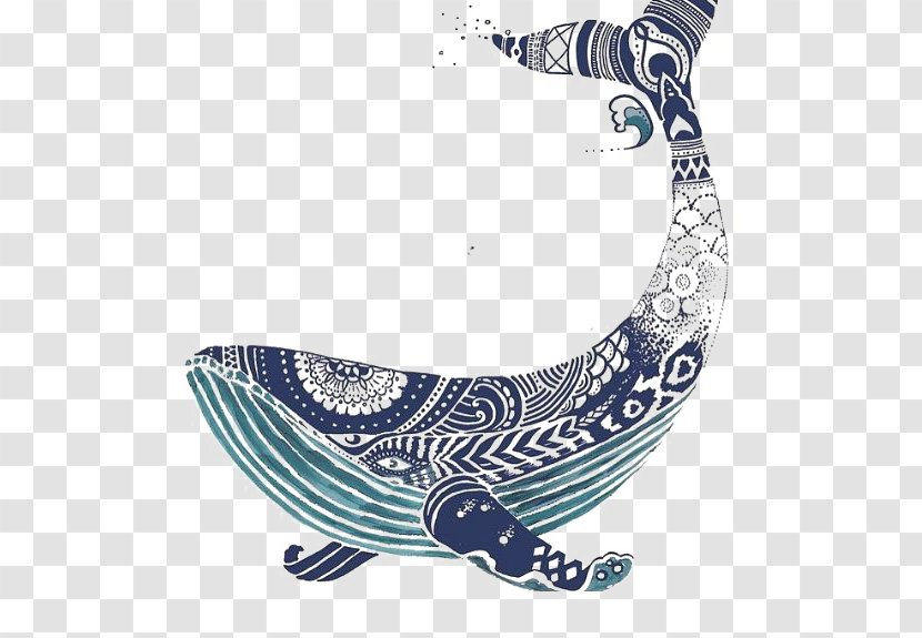 Blue Whale Art Illustration - Visual Arts - Printing Transparent PNG