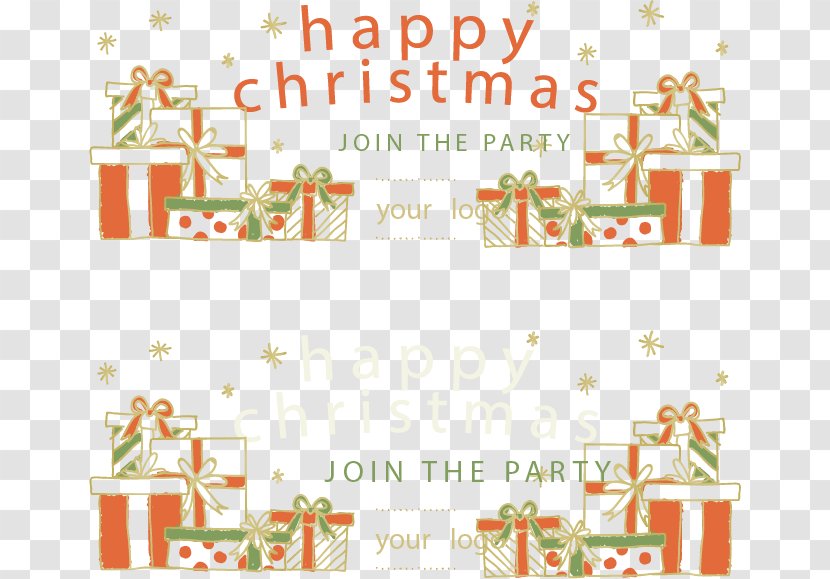 Christmas Gift Decoration Santa Claus - Pattern - Hand-painted Banners Heap Transparent PNG