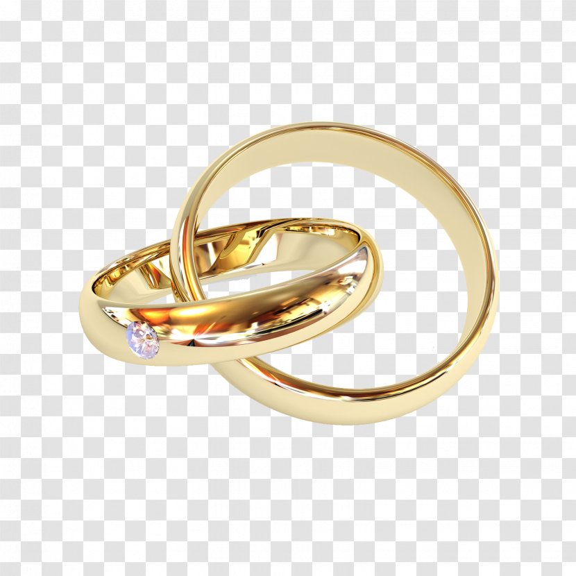 Wedding Ring Engagement Bride - Golden Couple Transparent PNG