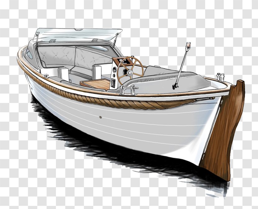 Car Boat Ship - Cruise - Hand-painted Transparent PNG