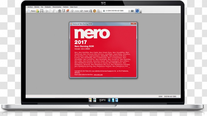 Computer Monitors Nero Multimedia Suite Display Advertising - Device Transparent PNG