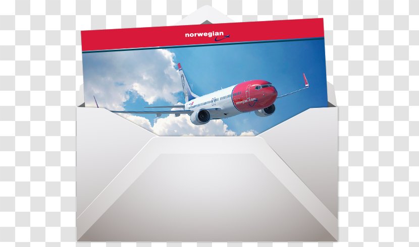 Narrow-body Aircraft Norwegian Air Shuttle Airline Ticket Travel - Narrow Body - Promotion Flyer Transparent PNG