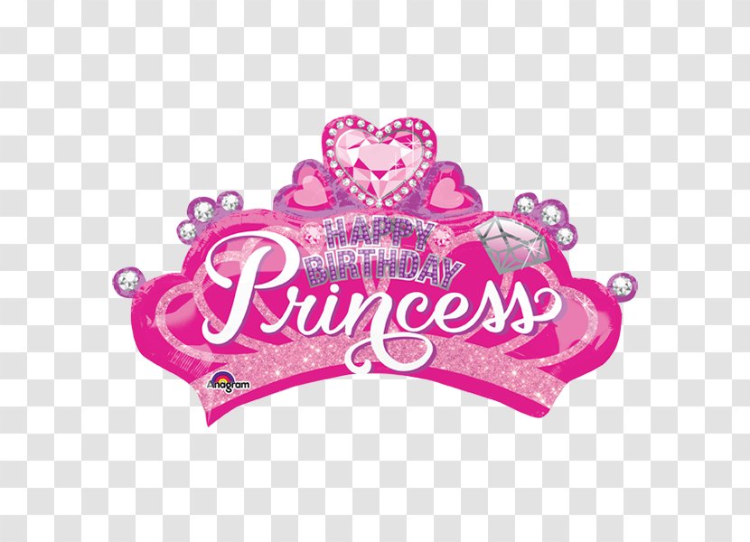 Mylar Balloon Birthday Princess Party - Logo Transparent PNG