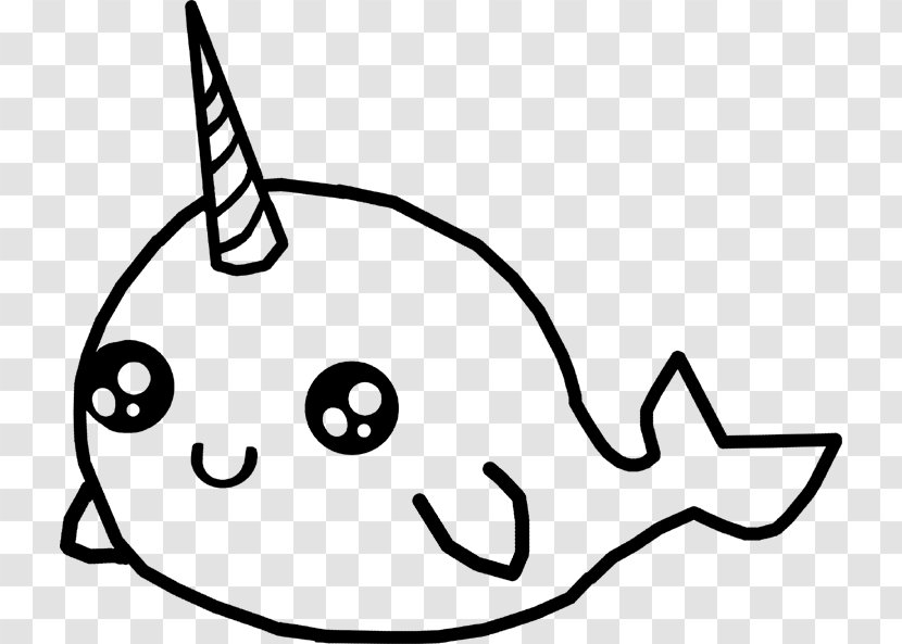 Narwhal Drawing Cuteness Cartoon - Silhouette - Leaf Pendant Transparent PNG