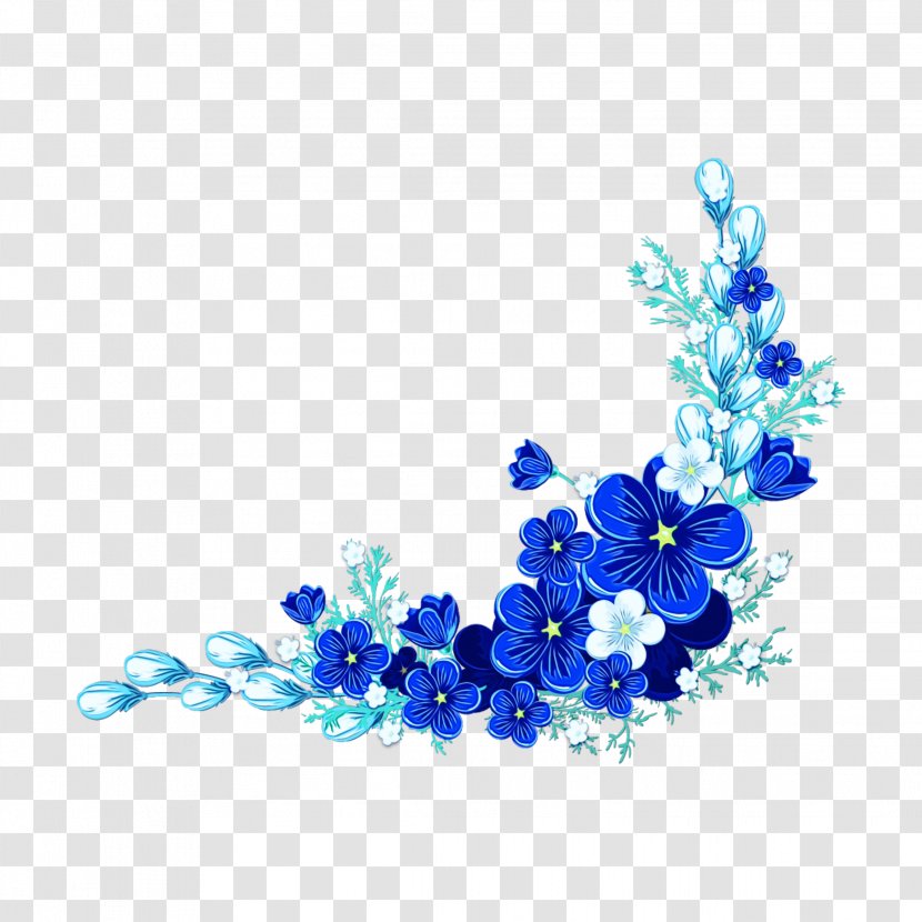 Blue Flower Cobalt Plant Delphinium - Paint - Wildflower Borage Family Transparent PNG