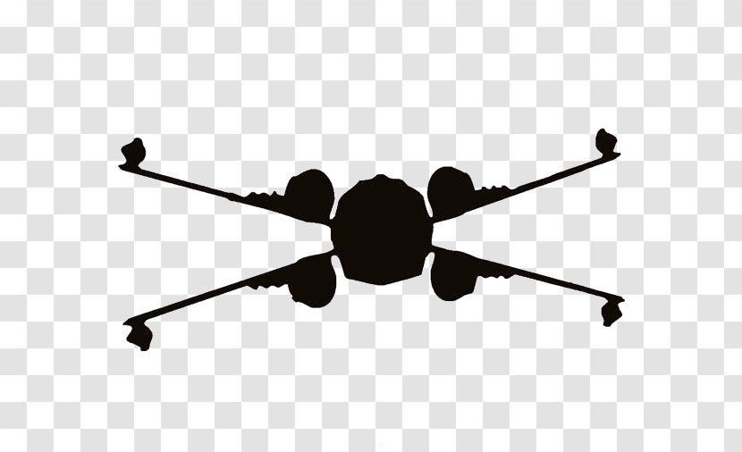 X-wing Starfighter Star Wars: X-Wing Miniatures Game Clip Art - Black And White - Wars Transparent PNG