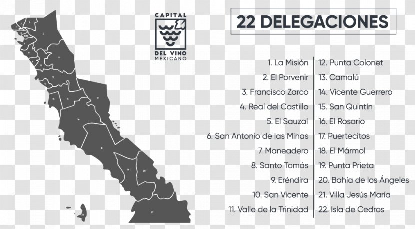 Municipalities Of Mexico City Municipio De Ensenada Municipality Gobierno Del Estado Map - Semar Transparent PNG