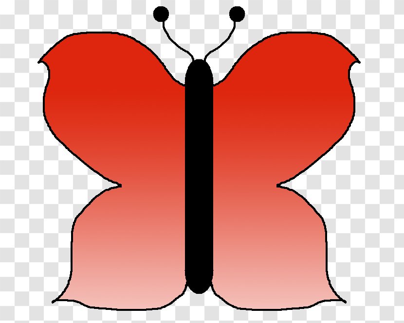 Butterfly Insect Pollinator Invertebrate Clip Art - Flower - Red Transparent PNG