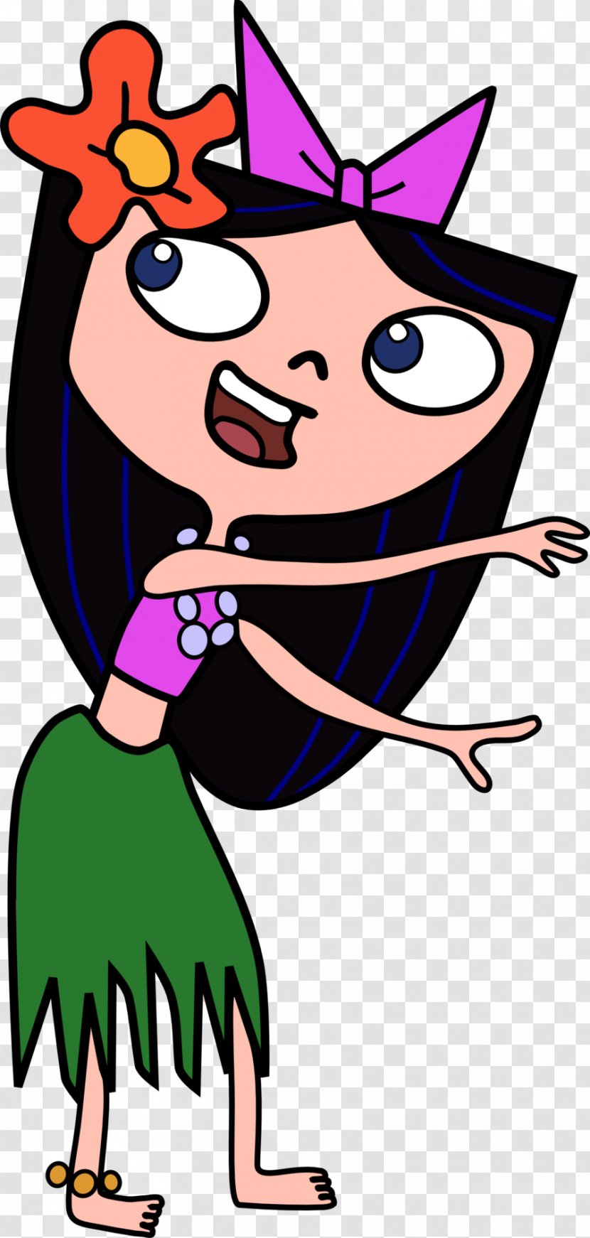 Isabella Garcia-Shapiro Ferb Fletcher Hula Dance Clip Art - Human Behavior - Cartoon Dancer Transparent PNG