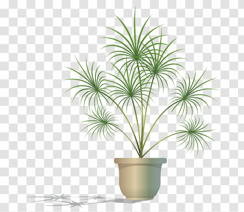 Vector Green Potted Plant - Houseplant - Flowerpot Transparent PNG