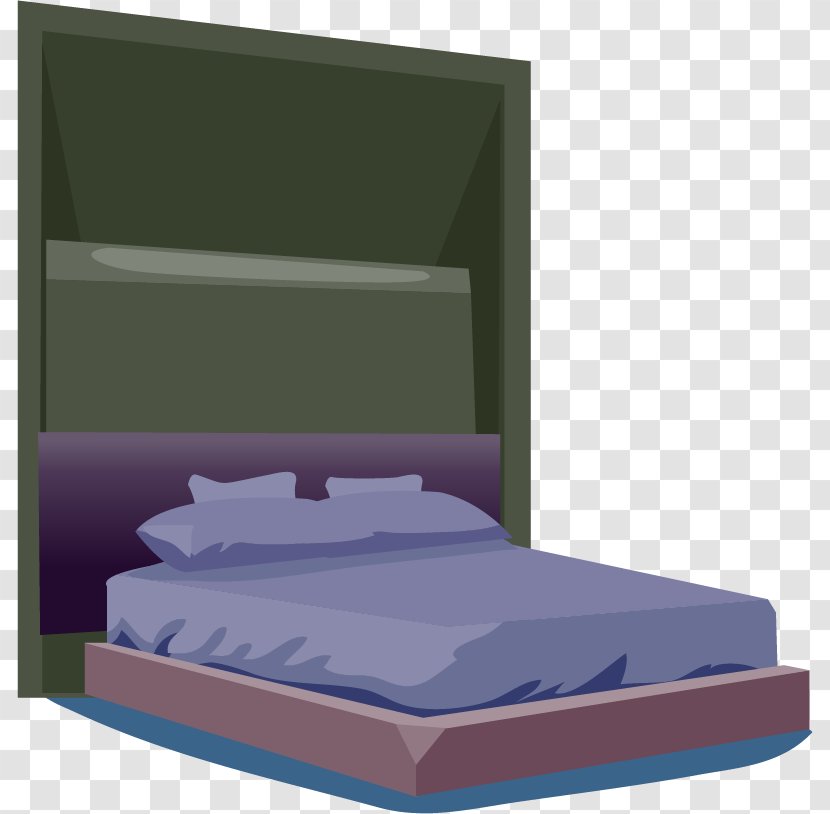 Bed Frame Bedroom Euclidean Vector - Comfort - Hand-painted Queen Transparent PNG