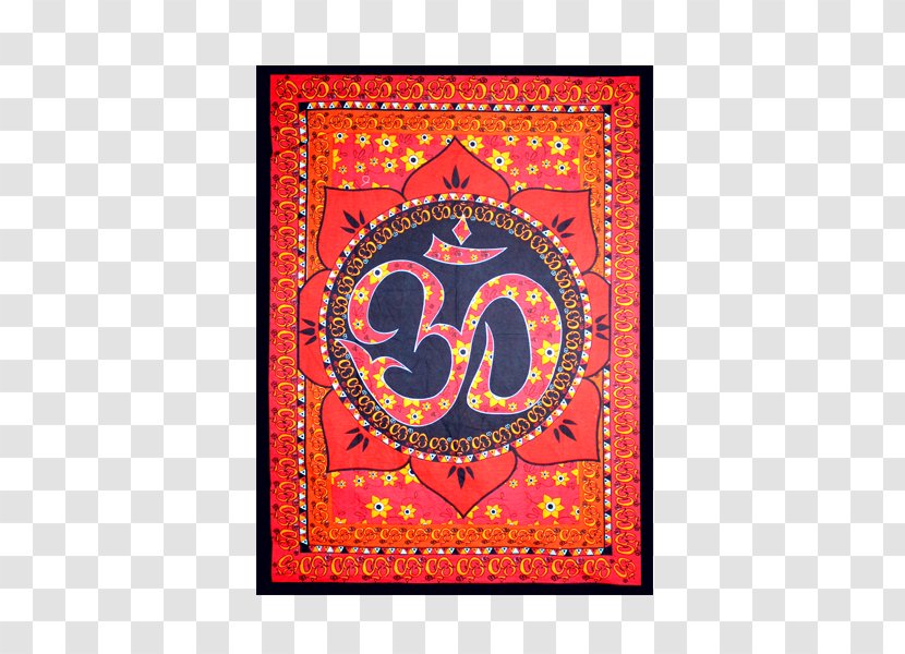 Om Symbol Towel Wicca Padma - Orange Transparent PNG