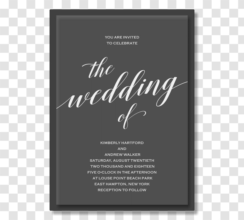 Wedding Invitation Convite PDF - Black Transparent PNG