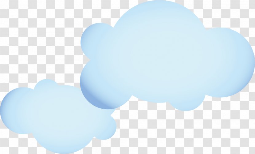 Hand Painted Blue Cloud Material - Computing - Product Transparent PNG