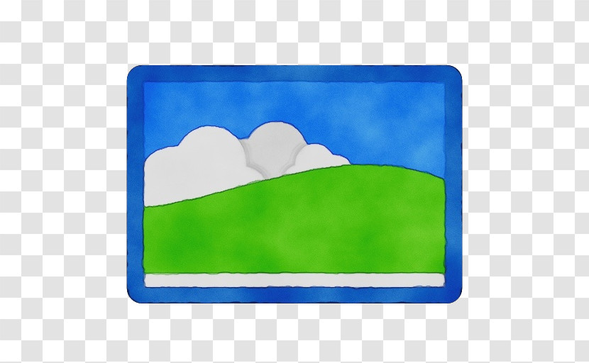 Cloud Green Sky Rectangle Flag Transparent PNG