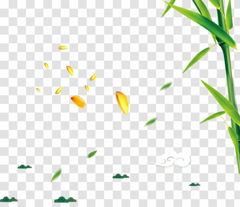 Bamboo Green Bambusa Oldhamii - Grass Decoration Vector Transparent PNG