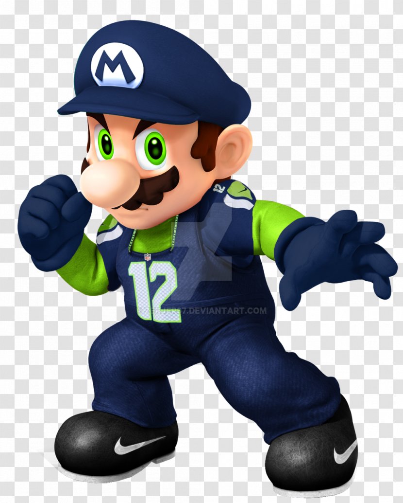 Super Mario Bros. Seattle Seahawks Smash For Nintendo 3DS And Wii U - Frame Transparent PNG