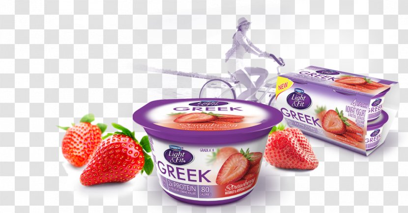 Strawberry Greek Cuisine Yoghurt Danone Yogurt - Flavor Transparent PNG