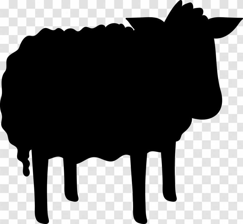 Family New Year - Drawing - Blackandwhite Cowgoat Transparent PNG