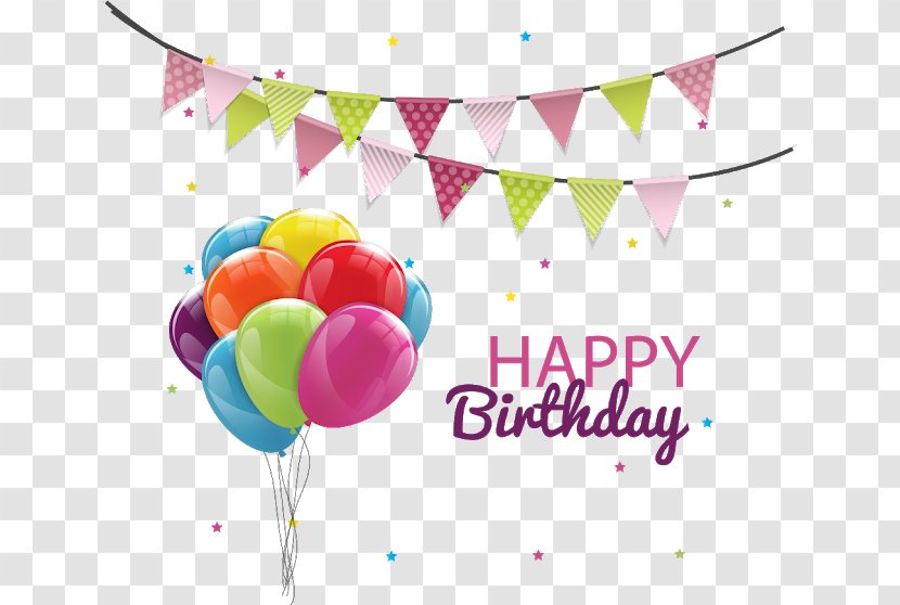 Happy Birthday Background - Balloon - Party Supply Confetti Transparent PNG