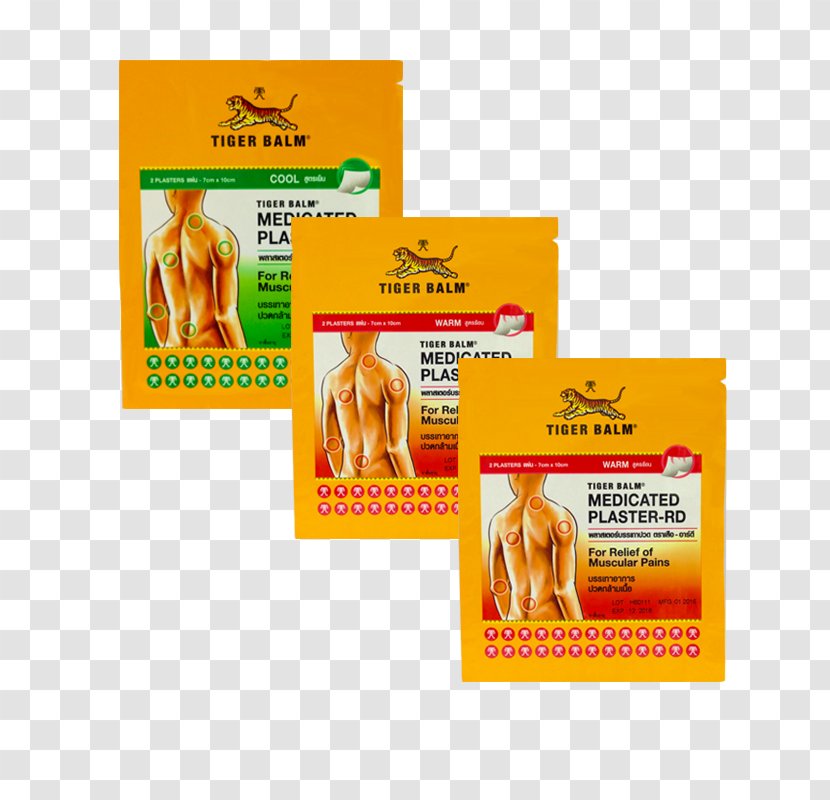 Tiger Balm Liniment Adhesive Bandage Relief From Pain Back - Management Transparent PNG