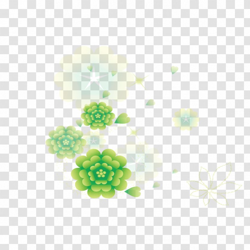 Green Leaf Petal Yellow - Cartoon - Beautiful And Healthy Vegetables Transparent PNG