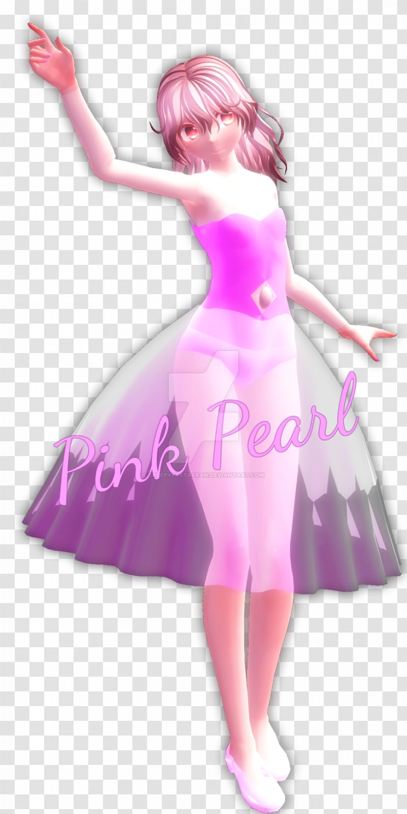 Pink Pearl Art Gemstone Dress - Frame Transparent PNG