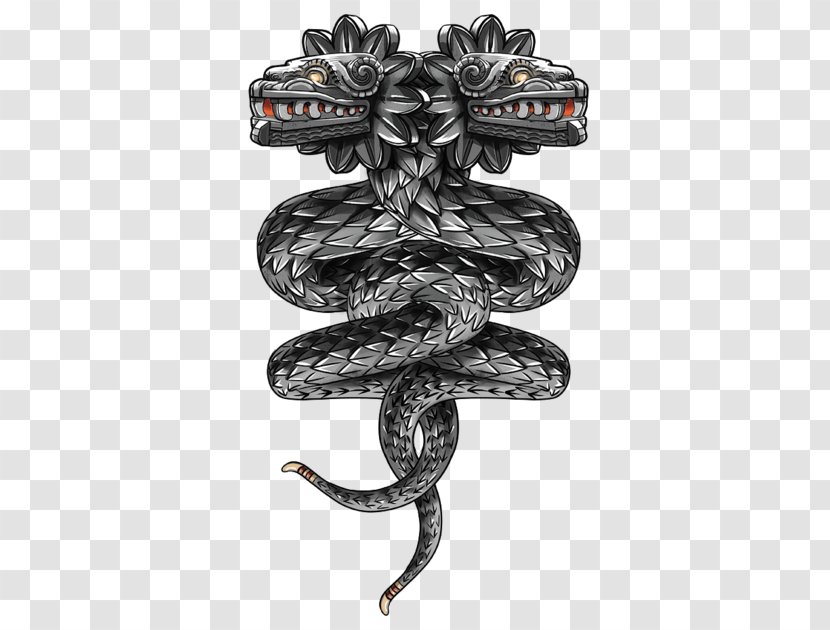 Quetzalcoatl Tattoo Double-headed Serpent Maya Civilization Feathered - Design Transparent PNG