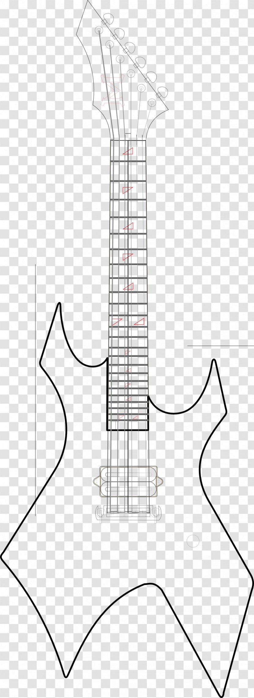 Gibson ES-335 Les Paul Fender Jazzmaster Drawing Guitar - Frame - Bass Transparent PNG