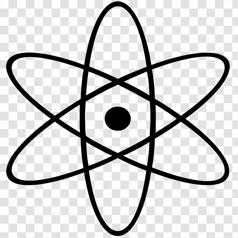 Atom Symbol Science Clip Art - Black - Chemical Transparent PNG