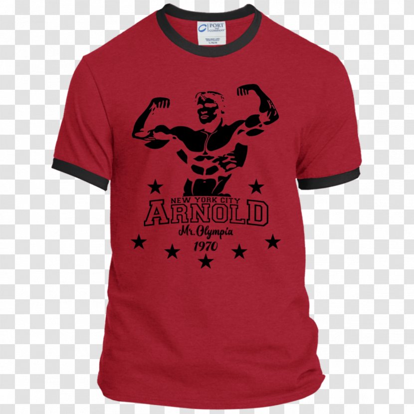 Ringer T-shirt Clothing Sleeve - Unisex - Arnold Schwarzenegger Transparent PNG