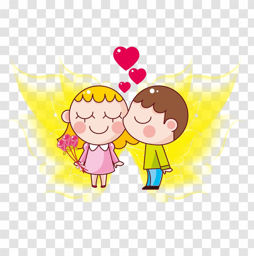 Kissing Traditions Emoticon Clip Art - Yellow - Kiss Doll Transparent PNG