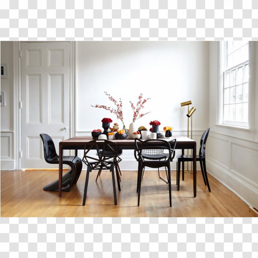 Table Dining Room House Interior Design Services Slipcover - Flooring Transparent PNG