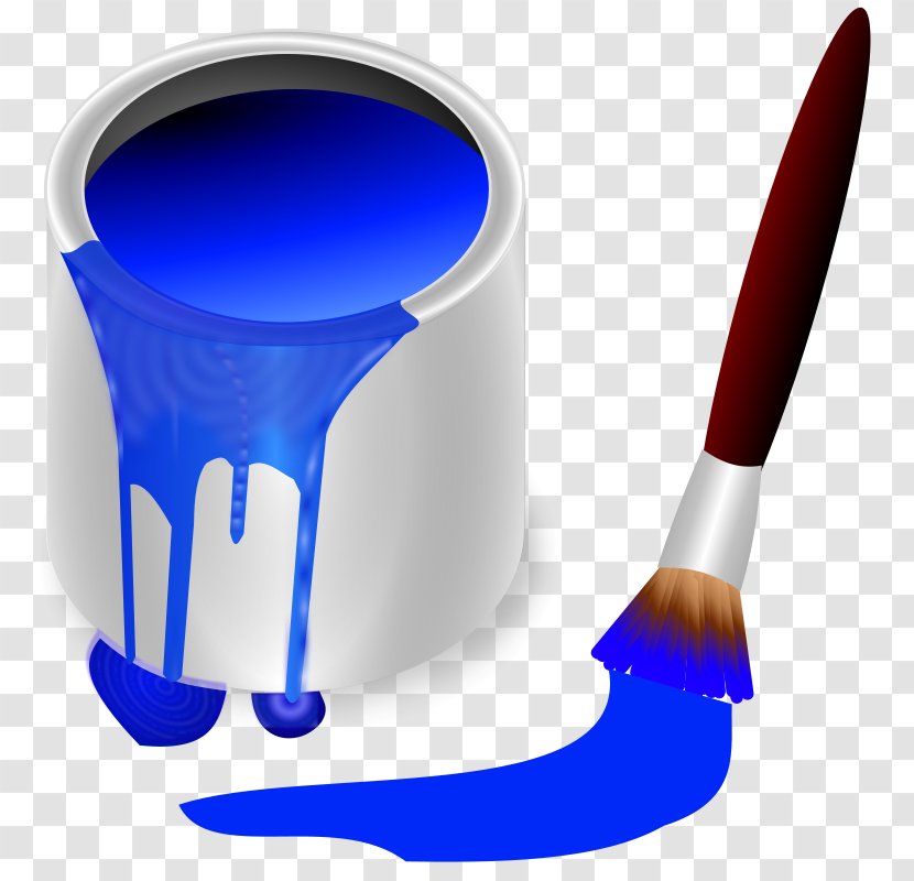 Bucket Paint Mop Clip Art - Paintbrush Transparent PNG