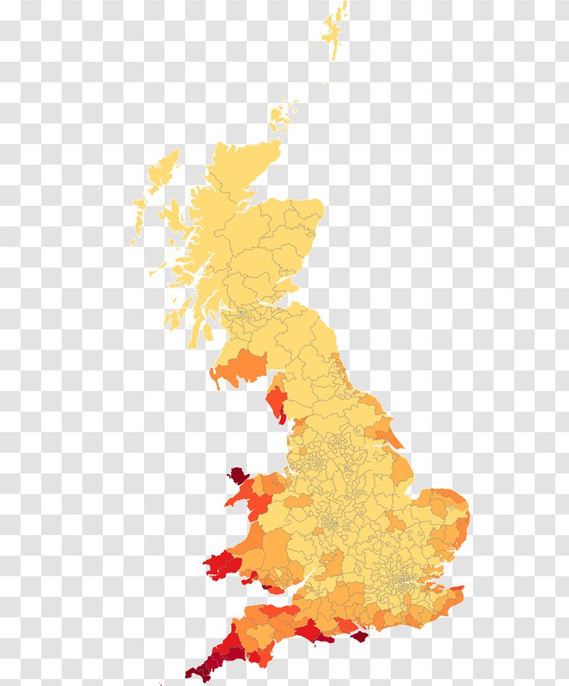 England British Isles Map Royalty-free - Yellow Transparent PNG
